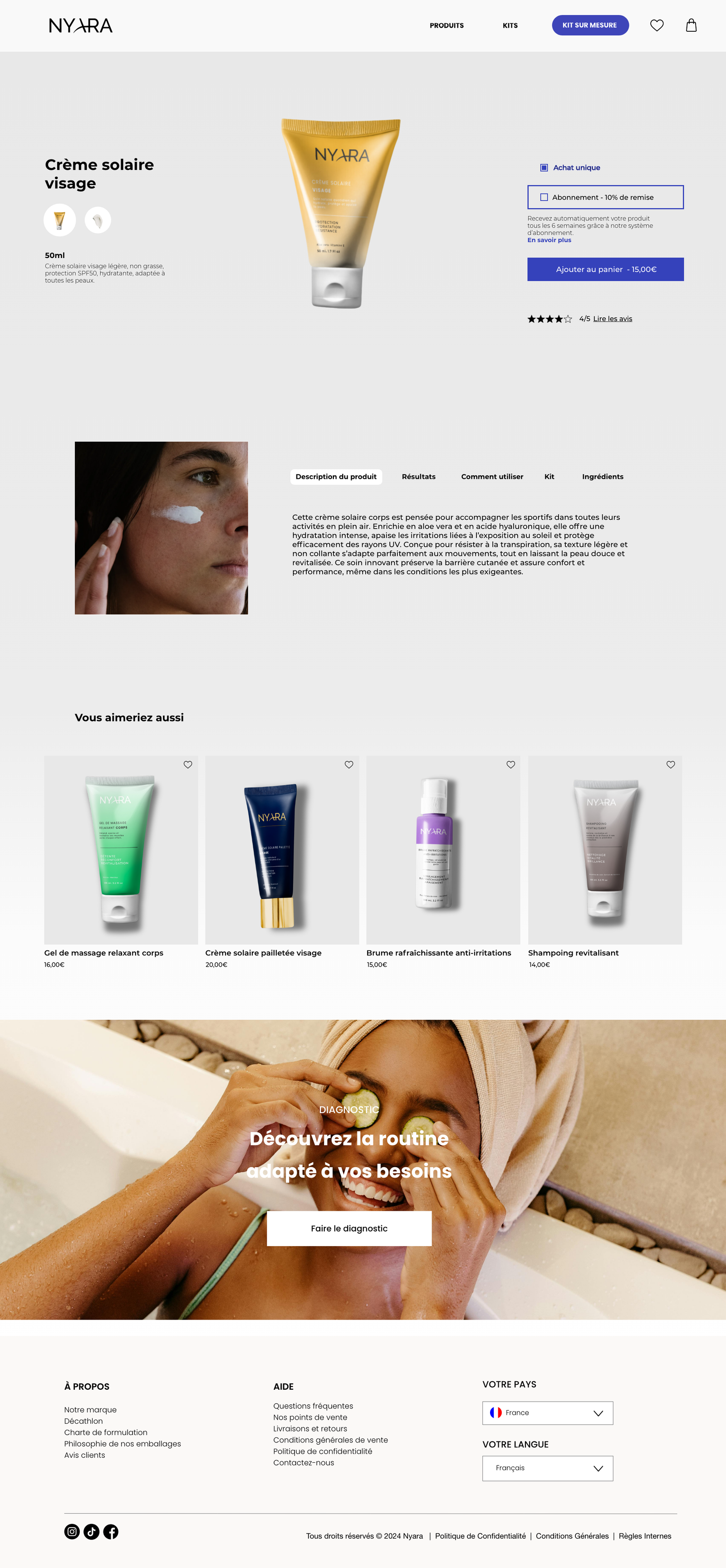 Page produit (desktop)