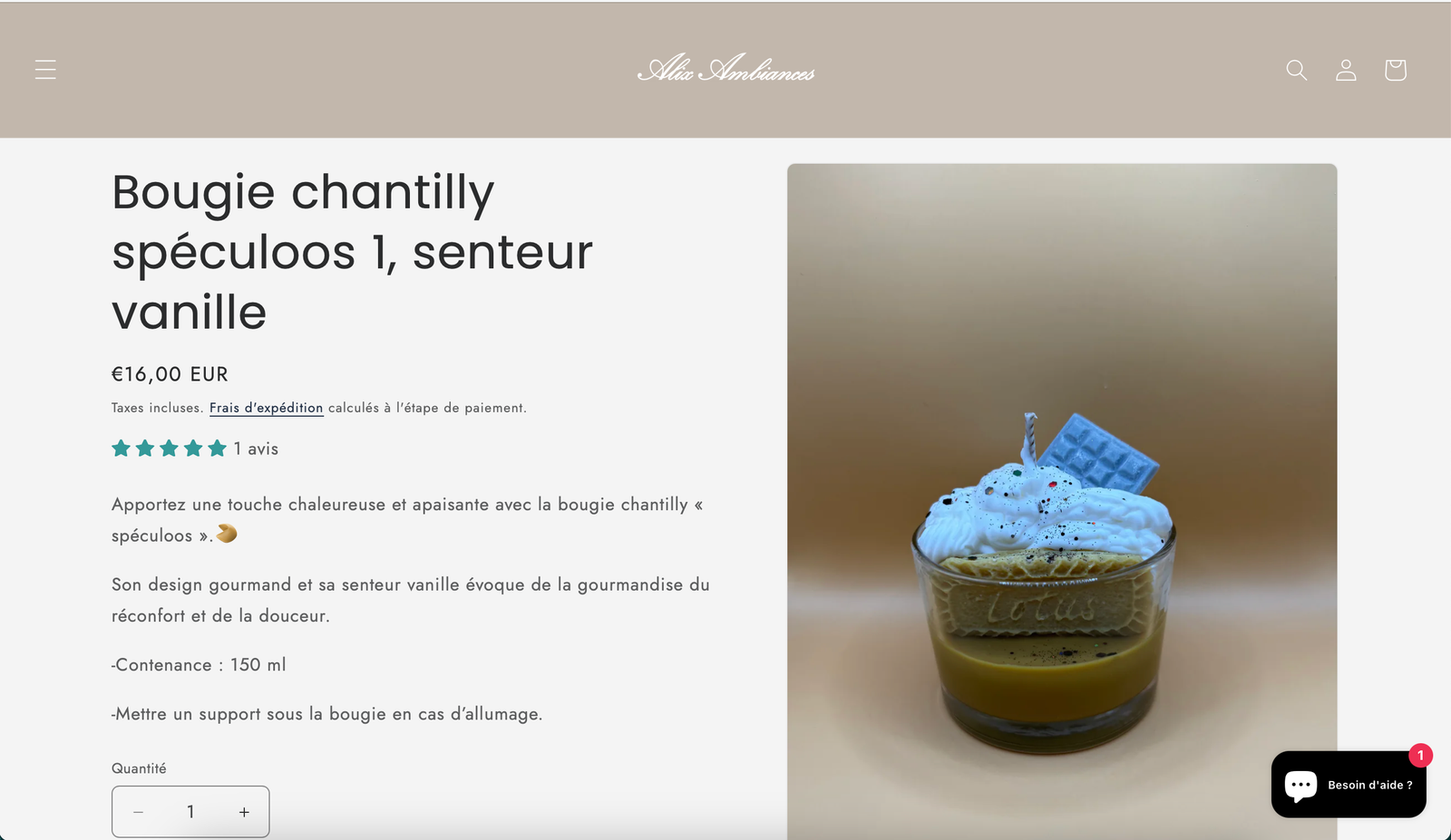 Page produit