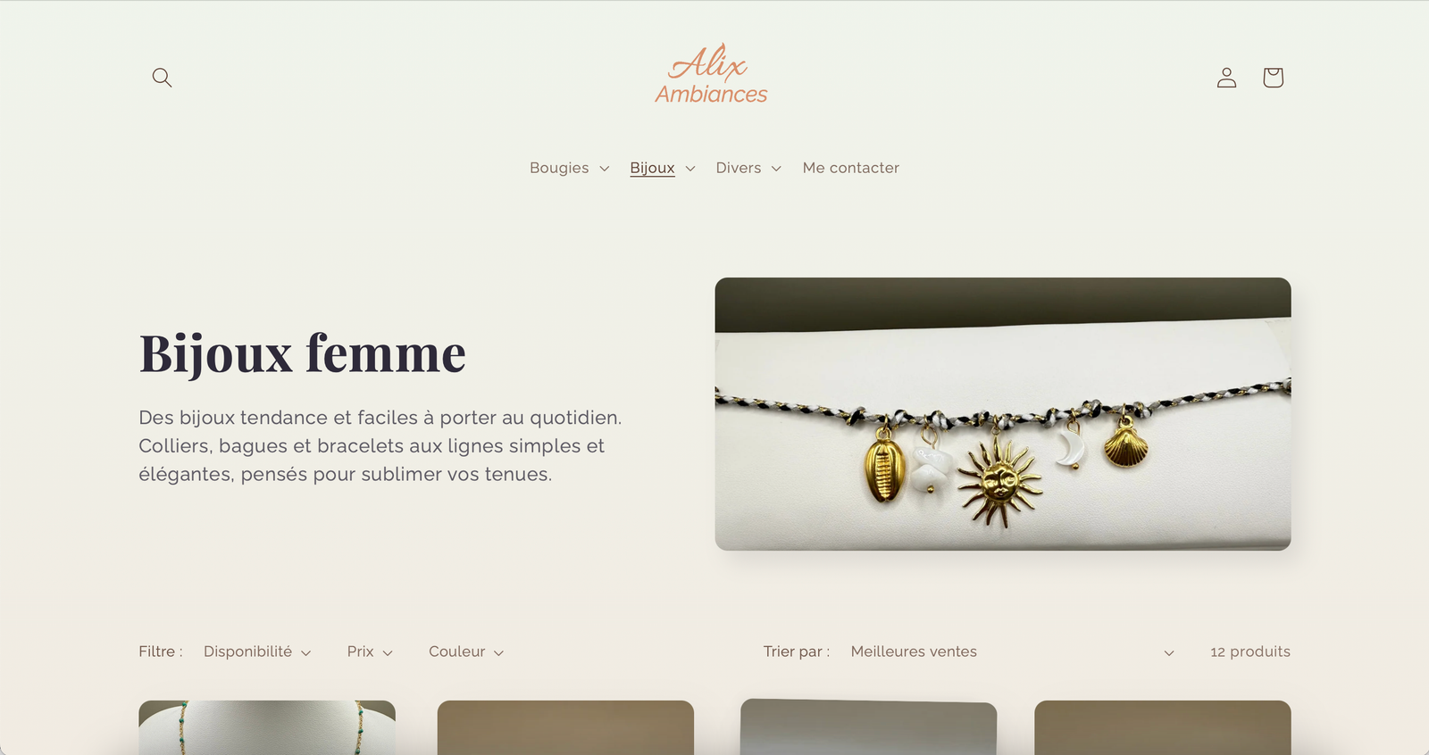 Page bijoux